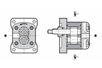 外啮合齿轮泵1P-R，11N