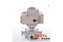 精亚电动气动三片式全通径法兰全包球阀 三通球阀