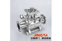 精亚高平台三片式无滞留全包球阀 带锁定位无滞留球阀